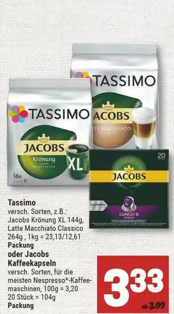 Marktkauf Tassimo Oder Jacobs Kaffeekapseln Angebot