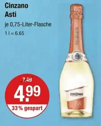 V Markt Cinzano Asti 750ml Angebot