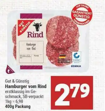 Marktkauf Gut & Günstig Hamburger Vom Rind Angebot