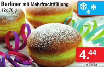 Zimmermann Berliner mit Mehrfruchtfüllung 12 x 70 g Angebot