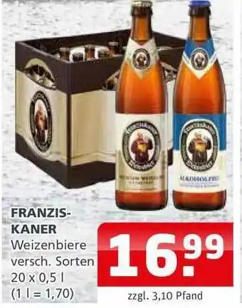 Getränkehaus Franziskaner Weizenbiere Angebot