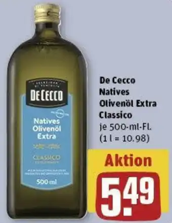 REWE De Cecco Natives Olivenöl Extra Classico 500 ml Fl. Angebot