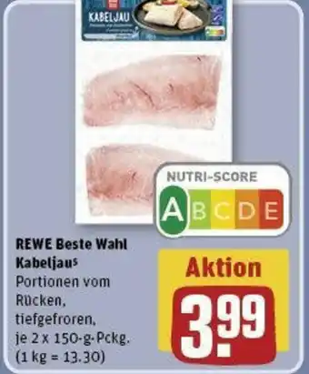 REWE REWE Beste Wahl Kabeljau 2x150 g Pckg. Angebot