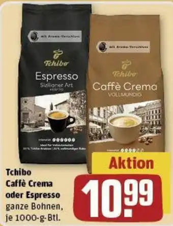 REWE Tchibo Caffè Crema oder Espresso 1000-g-Btl. Angebot