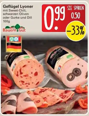 WEZ Bauern Gut Geflügel Lyoner 100g Angebot