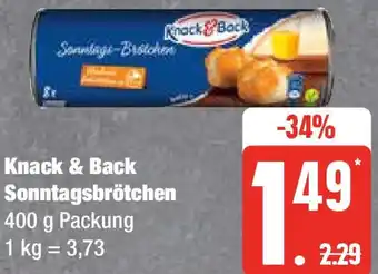 Edeka Knack & Back Sonntagsbrötchen 400 g Packung Angebot