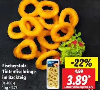 Lidl Fischerstolz Tintenfischringe im Backteig 400 g Angebot