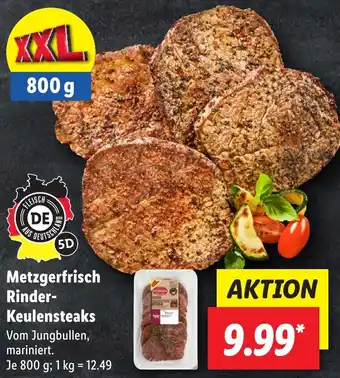 Lidl Metzgerfrisch Rinder-Keulensteaks 800 g Angebot