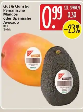 WEZ Gut & Günstig Peruanische Mangos oder Spanische Avocado Angebot