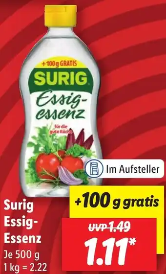 Lidl Surig Essig Essenz 500 g Angebot