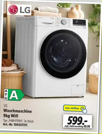 Lidl LG Waschmaschine 9kg Wifi Angebot