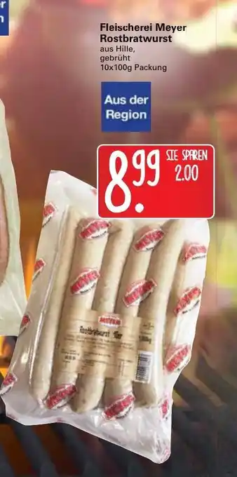 WEZ Fleischerei Meyer Rostbratwurst 10x100g Angebot