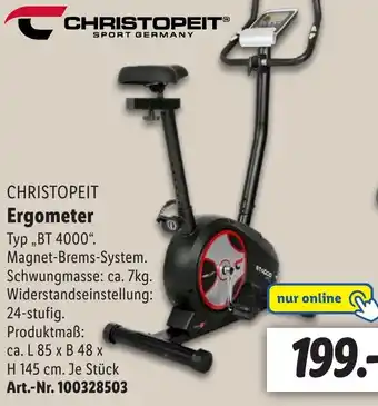 Lidl CHRISTOPEIT Ergometer ,,BT 4000" Angebot