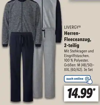 Lidl LIVERGY Herren-Fleeceanzug, 2-teilig Angebot