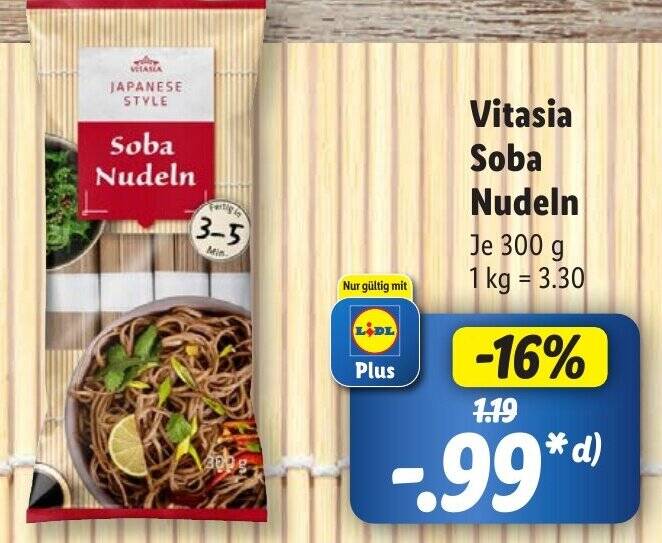 Vitasia Soba Nudeln 300 g Angebot bei Lidl