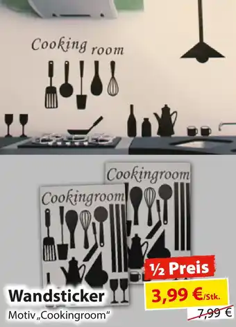 Teppich Schmidt Wandsticker Motiv ,,Cookingroom" Angebot