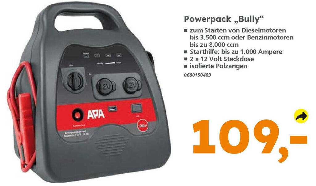 Powerpack ,,Bully" Angebot bei Globus Baumarkt