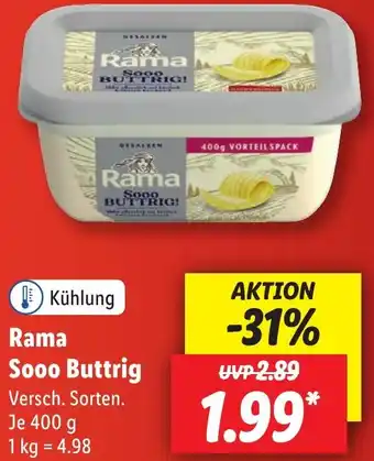 Lidl Rama Sooo Buttrig 400 g Angebot