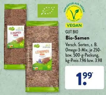 Aldi Süd GUT BIO Bio-Samen 250-500 g Packung Angebot