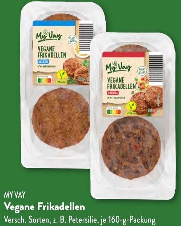 MY VAY Vegane Frikadellen 160 g Packung Angebot bei Aldi Süd
