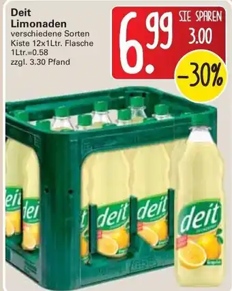 WEZ Deit Limonaden 12x1L Angebot