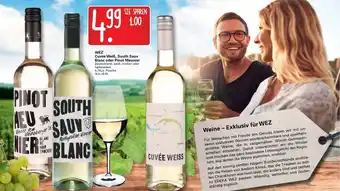 WEZ WEZ Cuvée Weiß, South Sauv Blanc oder Pinot Meunier 0,75L Angebot