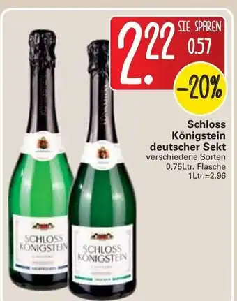 WEZ Schloss Königstein deutscher Sekt 0,75L Angebot