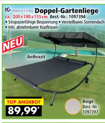 Norma Home & Living Doppel Gartenliege Angebot