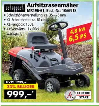 Norma Scheppach Aufsitzrasenmäher Angebot