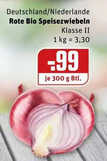 REWE Rote Bio Speisezwiebeln 300g Angebot