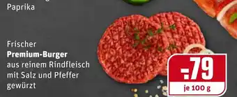 REWE Frischer Premium Burger 100g Angebot