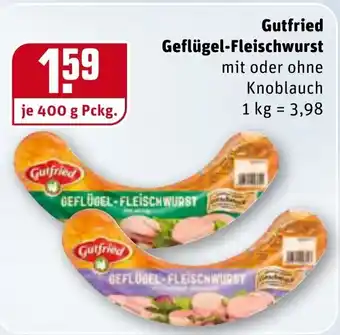 REWE Gutfried Geflügel Fleischwurst 400g Angebot