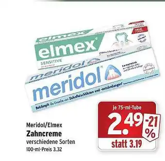 Wasgau Meridol/Elmex Zahncreme Angebot