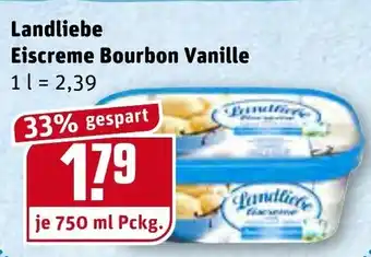 REWE Landliebe Eiscreme Bourbon Vanille 750ml Angebot