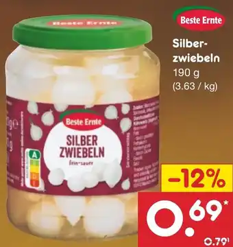 Netto Marken-Discount Beste Ernte Silberzwiebeln 190 g Angebot