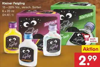 Netto Marken-Discount Kleiner Feigling 6 x 20 ml Angebot