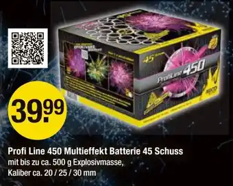 V Markt NICO Profi Line 450 Multieffekt Batterie 45 Schuss mit bis zu ca. 500 g Explosivmasse, Kaliber ca. 20/25/30 mm Angebot