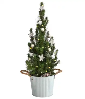 Dehner Geschmückter weihnachtsbaum linus, mit lichterkette, ca. h50 cm Angebot