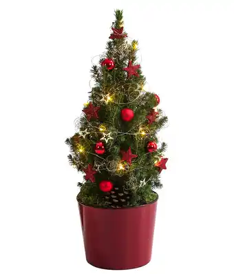 Dehner Geschmückter weihnachtsbaum antikrot, mit lichterkette Angebot