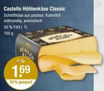 V Markt Castello Höhlenkäse Classic Schnittkäse 100g Angebot