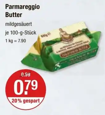 V Markt Parmareggio Butter je 100-g-Stück Angebot