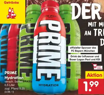 Netto Marken-Discount PRIME Hydration 0,5 Liter Angebot