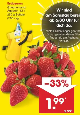 Netto Marken-Discount Erdbeeren 250 g Schale Angebot