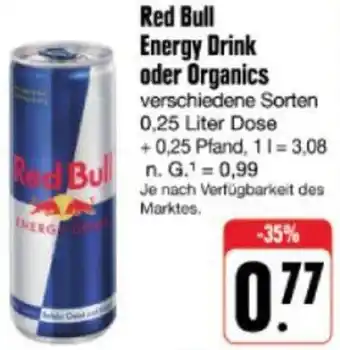 nah & gut Red Bull Energy Drink oder Organics 0,25 Liter Dose Angebot