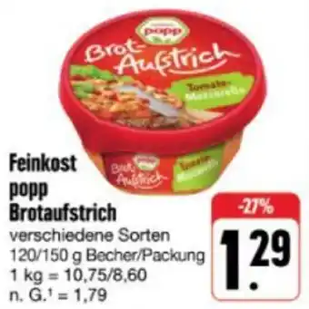 nah & gut Feinkost popp Brotaufstrich 120/150 g Becher/Packung Angebot