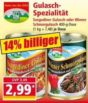 Norma Gutes aus der Eifel Gulasch-Spezialität 400 g Dose Angebot