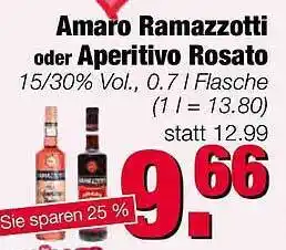 Edeka Scherer Amaro Ramazzotti oder Aperitivo Rosato Angebot