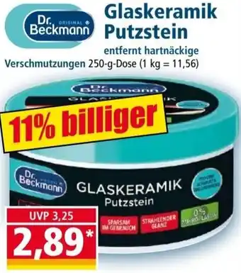 Norma Dr. Beckmann Glaskeramik Putzstein 250 g Dose Angebot