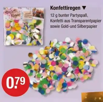 V Markt Konfettiregen 12 g bunter Partyspaß, Konfetti aus Transparentpapier sowie Gold-und Silberpapier Angebot