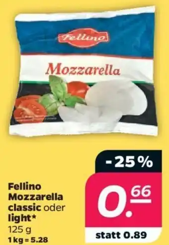 NETTO Fellino Mozzarella classic oder light 125 g Angebot